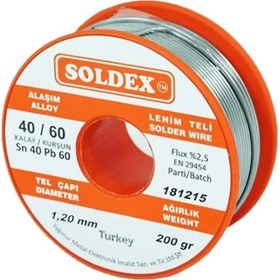 Resim 40-60 Lehim Teli 200 Gr 1.2 Mm - Sn:40 / Pb:60 