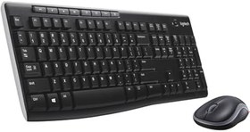 Resim Logitech MK270 Kablosuz Klavye Mouse Seti, Tam Boyutlu, Sağ ve Sol Elle Kullanıma Uygun Mouse, 10 m Kullanım Mesafesi, Sıvı Dökülmesine Dayanıklı, Türkçe Q Klavye, Siyah 