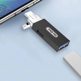 Resim Go Des GD-CT192 USB-A to Type-C ve Type-C to USB-A 4in1 OTG Dönüştürücü Adaptör - Siyah 