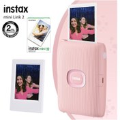 Resim Fujifilm Instax Mini Link 2 Akıllı Telefon Yazıcısı + 10lu Mini Film + Çerçeve Pembe 