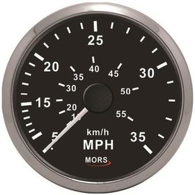 Resim Mors Sürat Göstergesi 35Mph Ve Pitot Hortum 12-24V Siyah 