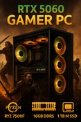 Resim RAMTECH Rmt22051 Rtx 5060 Gaming Pc Ryzen 5 7500f 16gb Ram 1tb M2 Ssd Sıvı Soğutmalı Oyuncu Bilgisayarı 