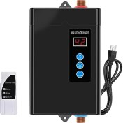 Resim Unfathomable Abd Fişi, 3000W Tankless Elektrikli Su Isıtıcısı, Uzaktan Kumandalı Anında Sıcak Su Isıtıcısı, LCD Dokunmatik Ekranlı Su Isıtıcısı-B (Yurt Dışından) 