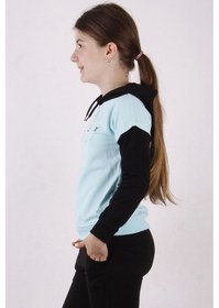 Resim Toontoy Kız Çocuk Relax Baskılı Sweatshirt Su Yeşil 