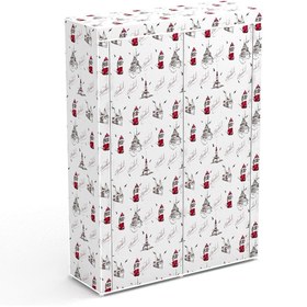 Resim HOLTECH İki Bölmeli Plastik Profilli Bezdolap Ve Ayakkabılık Kumaş Gardırop 