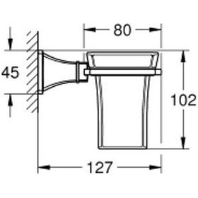 Resim Grohe Grandera Seramik Fırçalık Ve Tutacağı - 40909ıg0 Gri 
