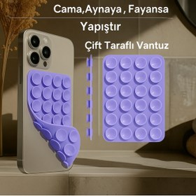 Resim Case collection Slikon Çift Taraflı Vantuz Telefon Tutucu Vakum,Cama Yapışan Çift Taraflı 
