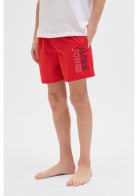 Resim Jack & Jones Jpstmauı Jjswım Logo Akm Kırmızı Erkek Çocuk Şort 000000000102257547 Kırmızı 