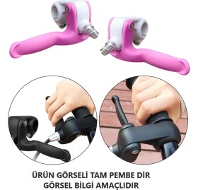 Resim Hsgl Bisiklet Pembe Fren Kolu Sağ Sol Takım Bmx Çocuk Bisikleti 2 Parmak 