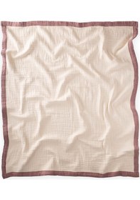 Resim Cigit Kalın Biyeli Çift Kat Ham Battaniye 85x90 Cm Bakır Krem 