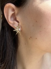 Resim Tasarım Güneş Küpe 