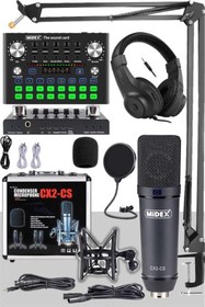 Resim Hype Store Stüdyo Ekipmanları Private Paket-1 CX2 Mikrofon VS9 Ses Kartı Stüdyo Kayıt Seti 