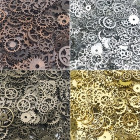 Resim Metal Mekanik Steampunk Dişlileri Dişlileri Şansları Kolye, DIY Takı Yapım Aksesuarları için 