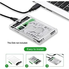 Resim 2.5 Sata Type C USB 3.1 USB 3.0 Şeffaf Harici SSD HDD Hard Disk Kutusu 4389 