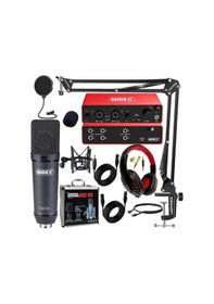 Resim Midex Functional Paket-4 Stüdyo Ekipmanları Mikrofon 4 Çıkış Ses Kartı Full Set 