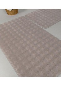 Resim Zebra Casa Bonny 2 Li Pelüş Banyo Paspası Vizon 