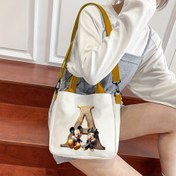 Resim Kadınlar için DISNEY Mickey & Minnie Mouse Büyük Kapasiteli Crossbody Çanta - Altın Harfli Beyaz, Sarı Ayarlanabilir Askılı, Dayanıklı İşe Gidiş-Geliş ve Seyahat Omuz Çantası, Mükemmel Doğum Günü Hediyesi, Disney Tasarım, Altın Tonlu Yazılı 