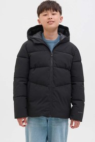 Resim Jack & Jones JJGLOBAL PUFFER JACKET JN Siyah Erkek Çocuk Mont 