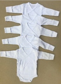 Resim Özdemirlitekstil Bebelino Çıtçıtlı Badi Kruvaze (5 Li Paket) (456375083) Beyaz 
