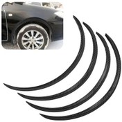 Resim Wezone 72 Cm Abs Araba Tekerlek Gözbrowu, Çamurluk Ve Kırık Koruması, 4 Adet Siyah, Evrensel Uyum, Kolay Kurulum 