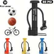 Resim WEST BIKING 80PSI Taşınabilir Manuel Hava Pompası - Bisikletler, Motosikletler & Şişme Oyuncaklar için İdeal, Dayanıklı PC Malzeme, Top Pompası, Oyuncak, Aksesuarlar 
