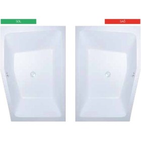 Resim Shower Pentamega Beşgen Özel Küvet 110x130x190 