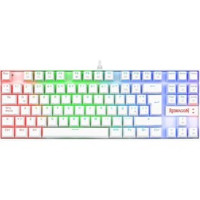 Resim Redragon K552W-RGB Kumara Red Switch Rainbow Tkl Tr Q Mekanik Beyaz Kablolu Gaming (Oyuncu) Klavye 