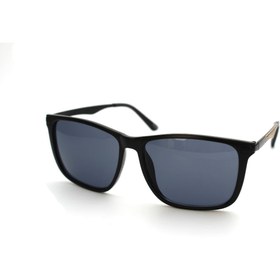 Resim Polo Hill Unisex Siyah-Füme Organik (UV) Cam Selüloz Asetat (Selüloid) Kapalı Çerçeve Kavisli Klasik Güneş Gö 