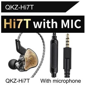 Resim Lasonstiges Siyah Qkz Hi7t Kulak İçi Kulaklık İçin Profesyonel Dinamik Sürücü Hifi Acoustios Mointor Müzik Oyun Kulaklığı 3.5mm Aux Mıc İle 