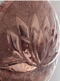 Resim Bakır Lotus Çiçeği El Yapımı Büyük Boy 