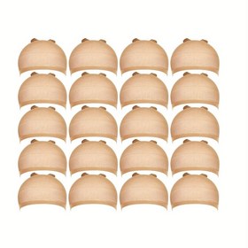 Resim 2 adet ZH FLY Esnek Naylon Peruk Kapları Kadınlar ve Erkekler için - Nefes Alabilir Tasarımlı Bej Çorap Kapakları, Günlük Kullanım ve Özel Durumlar için Güvenli Uyum, Peruk Aksesuarları 