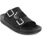 Resim Muya Ditta Anatomik Taban Tokalı Dört Mevsim Erkek Terlik Siyah 