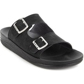 Resim Muya Ditta Anatomik Taban Tokalı Dört Mevsim Erkek Terlik Siyah 