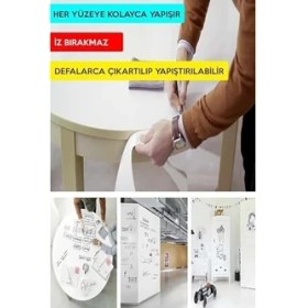 Resim 60 cm x 3 Metre Elektrostatik Duvar Koruyucu Yazı Tahtası Mutfak Notluk Ofis Okul Kurs Malzemeleri 
