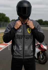 Resim Lushen Gri Unisex Motorcu Yağmurluk Rüzgarlık İnce Ceket 