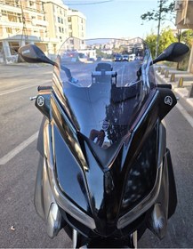 Resim Motocam Yamaha Xmax 250 Siperlik Ön Cam 2014-2017 Model 36cm Füme Renkli 4mm Sportif 
