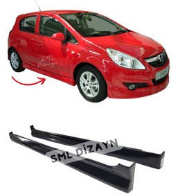 Resim SML Dizayn Opel Corsa D (2006-2014) Yan Marşpiyel 4 Kapı (PLASTİK) Boyasız Corsa D Yan-marşpiyel-marşbiyel-ek 