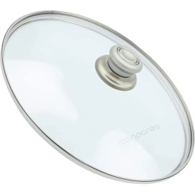 Resim Parmis Tencere Sahan Tava Cam Kapağı Kapak 14 cm Gri Tutma Tepesi 