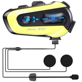 Resim Bfs N3x Rgb Işıklı Intercom 3 Kişi Bağlantılı 1000mah Motosiklet Bluetooth Kulaklık Seti 