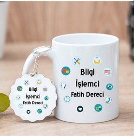 Resim Bilgi Işlemci Kupa Bardak Ve Anahtarlık 