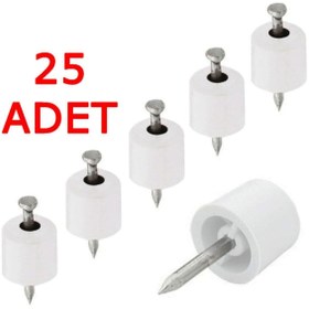 Resim Genel Markalar 25 Adet Çivili Raf Pimi Dolap Raf Tutucu Pim Beyaz 