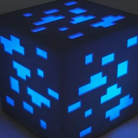 Resim Edcraft3d Minecraft Maden Cevheri Masa Lambası Pilli Dekoratif Minecraft Lamba Gamer Dekorasyon 
