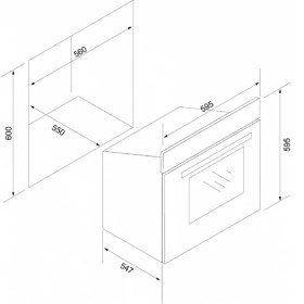 Resim Esty AEF6603B02 Siyah Ankastre Fırın 