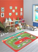 Resim VİVİCAHOME Dijital Baskı Kaymaz Taban Makinede Yıkanabilir Çocuk Odası Halısı Bebek Odası Halısı VCH 