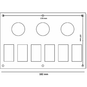 Resim Tekne Karavan Switch Panel - Bfy 6 Lı Switch Paneli 