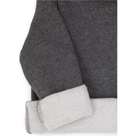 Resim U.S. Polo Assn. Erkek Çocuk Antrasit Melanj Fermuarlı Kapüşonlu Sweatshirt 50313852-VR081 
