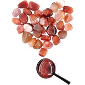 Resim Ham Tamburlanmış Doğal Kalsedon Akik Taşı Kütle 