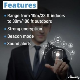 Resim Blu Button Tough Ivory | Bluetooth Kontrollü Akıllı Düğme | Cihazların Kısılması, Açılması ve Kapatılması ve Sahneleri Etkinleştirme, Ev Otomasyonu | Koruma Sınıfı IP54 | Ios Android Uygulaması 