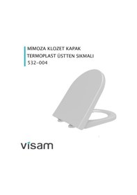 Resim Visam Mimoza Yavaş Kapanan Klozet Kapağı Üstten Sıkmalı 