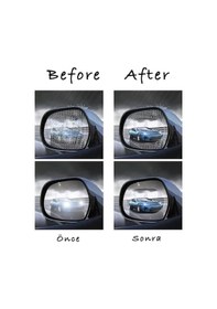 Resim Toyota Runner İle Uyumlu Dış Ayna Buğu Önleyici Ve Yağmur Tutmaz Kaydırıcı Film 